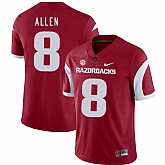 Arkansas Razorbacks 8 Austin Allen Red College Football Jersey Dzhi,baseball caps,new era cap wholesale,wholesale hats